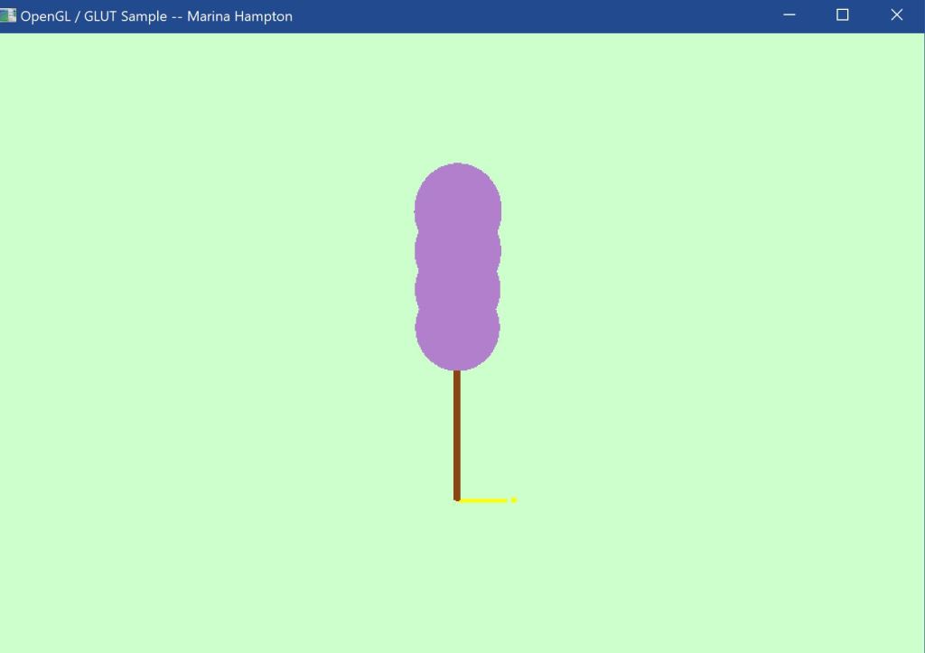 This image is my final result of a tree after spending an hour on my assignment. 